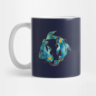 Koi Fish Ying Yang Watercolor Mug